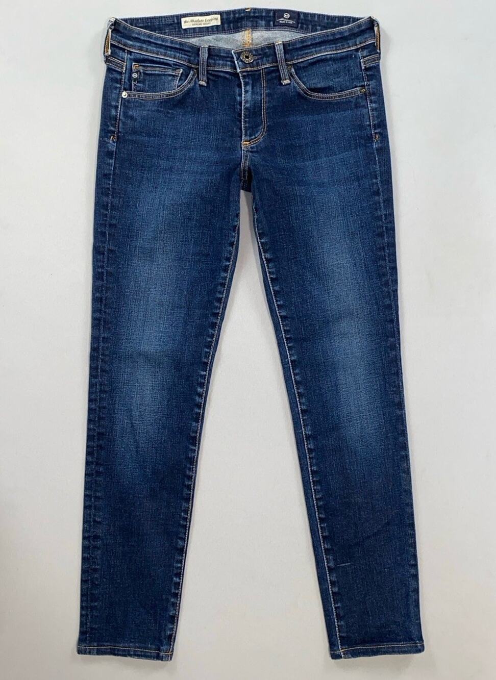 AG Vtg USA Made 'The Absolute Legging' Extreme Skinny Stretch Denim Jeans. 26R.